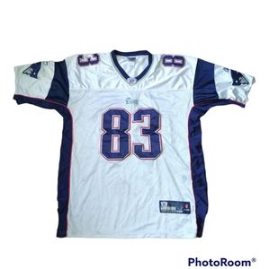 Vintage Wes Welker New England Patriots #83 Reebok On Field White Jersey
